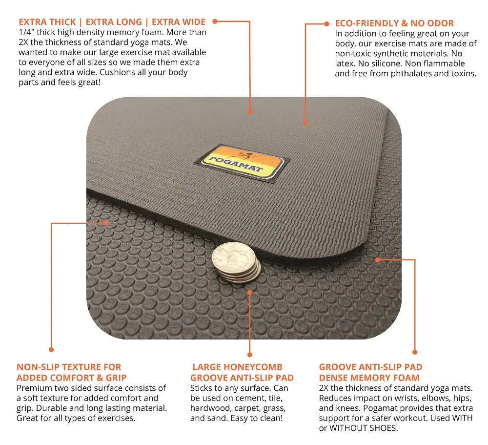 6' X 4' X 1/4" Exercise Mat - (24 Square Feet)