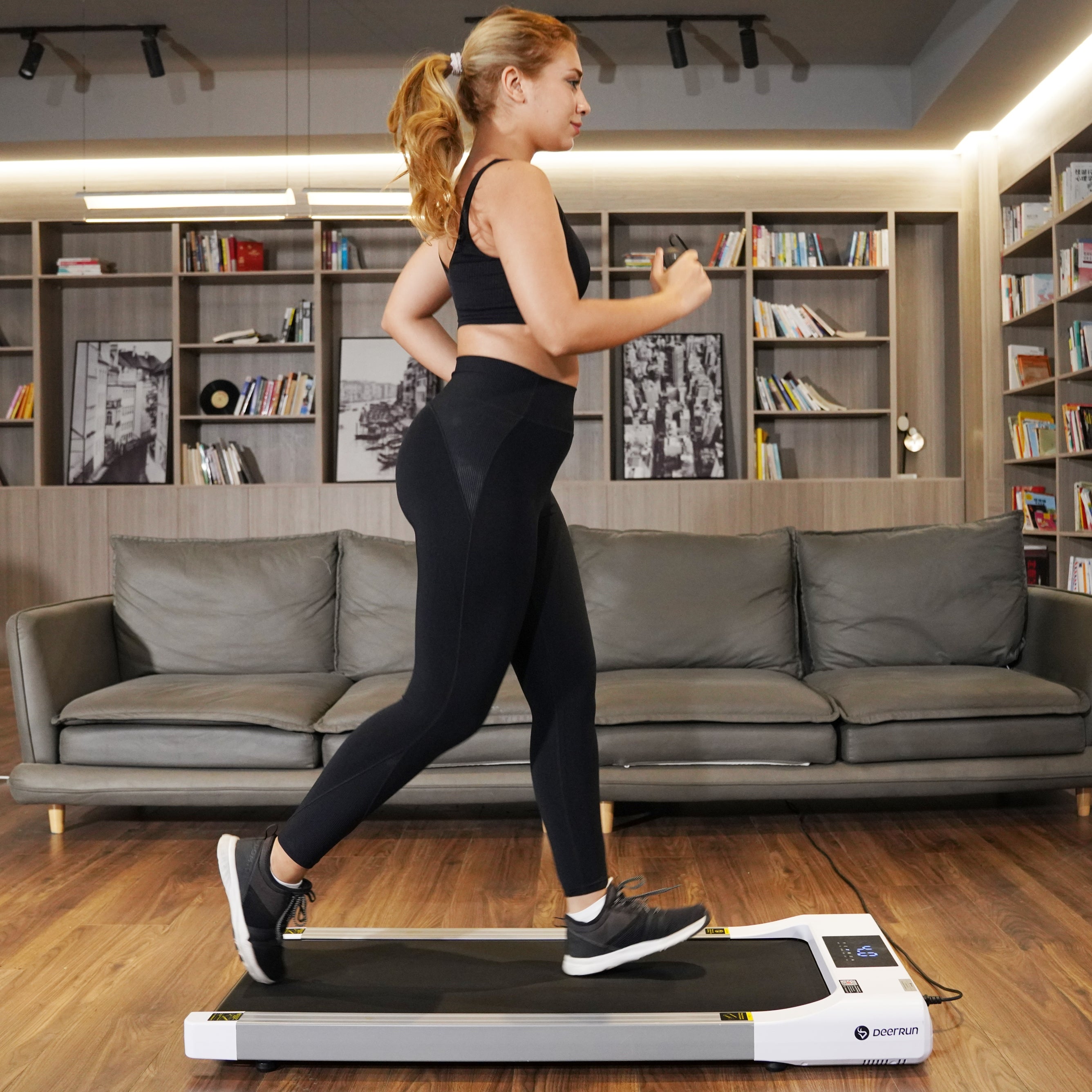 Deerrun Q1 Classic Pro Walking Pad 350 Lbs Capacity & Longer Size with Remote Control